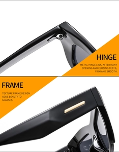 Detail of durable metal hinges and textured frame with gold accents on sunglasses