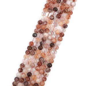 Natural red hematoid quartz round beads for DIY handmade jewelry making