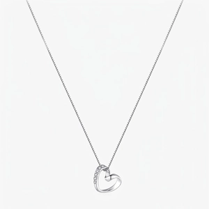 Heart Necklace 925 Sterling Silver Hollow Micro Pave Zircon Minimalist Clavicle Chain For Women Fine Jewelry