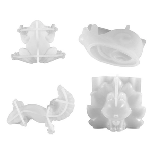 Stampi 3D in silicone per resina con forme di rana lumaca scoiattolo e volpe per fai da te