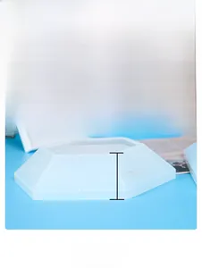 Dimensions of hexagonal and triangular step tray silicone molds for DIY resin crafts