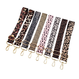 Verstellbare Ersatzgurte mit Leopardenmuster für Handtaschen mit Goldkarabiner