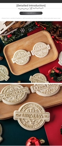 Detailed Christmas badge fondant molds with Santa and North Pole embossed patterns