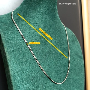 3mm minimalist silver stainless steel chain necklace 50cm length for men and women