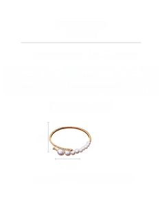 Detail specifications of golden cuff bracelet with pearls and rhinestones 6cm x 5.5cm
