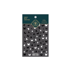 Ultrathin self-adhesive butterfly nail stickers TS-1342 in black and white designs