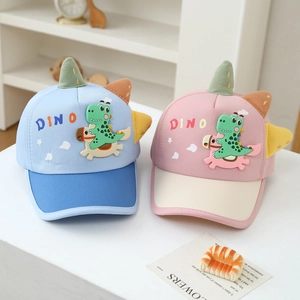 Casquette De Baseball Dinosaure Enfants Coton Cornes 3D Protection Solaire Chapeau Dessin Animé Réglable