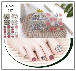 Waterproof toenail stickers with glitter gold and mosaic patterns for summer nail art