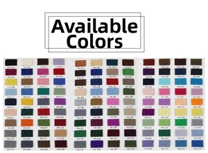 Close-up of wool beret color chart showing over a hundred vibrant felt fabric swatches