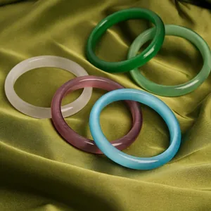 Cat Eye Stone Bangle Elegant Minimalist Retro Fashion New Chinese Style Jewelry Gift For Women