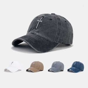 Peace Letter Embroidery Baseball Cap Washed Cotton Vintage Style Sun Protection Adjustable Hat Outdoor Casual Sports Unisex