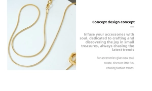Detail of 18k gold plated adjustable snake chain necklace with elegant metal toggle clasp