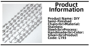 Detailed macro view of DIY stainless steel chains with starfish and seashell charms