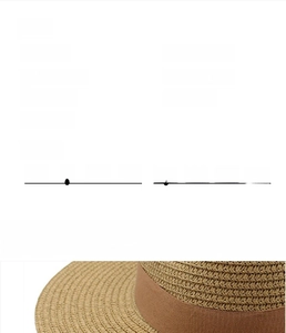 Dettagli del cappello Panama in paglia con misure specifiche e nastro decorativo