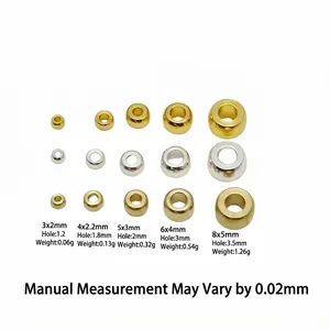 14k goldgefüllte Messing-Trommelperlen in Gold und Silber für DIY-Schmuckherstellung