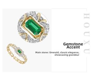Close-up of emerald cut green gemstone bracelet with detailed pavé zircon setting
