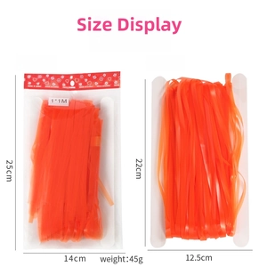 Detailed size specifications for fluorescent curtain fringe decoration 1x1M dimensions