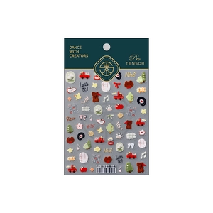 Cartoon autumn bear nail art stickers with 3D embossed designs for creative manicures