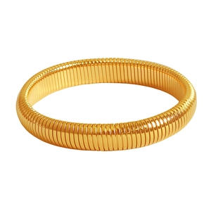 10mm vintage gold-plated tubogas bracelet made of non-tarnish stainless steel for women