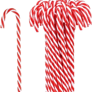 Christmas Candy Cane Ornaments Plastic Striped Spiral Hanging Decoration For Xmas Tree Holiday Party