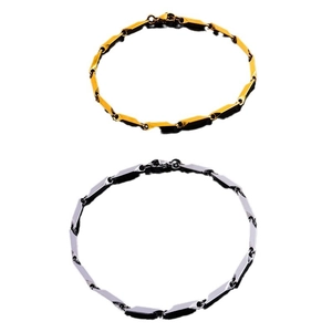 Minimalistische geometrische Titanstahl-Armbänder in Gold und Silber Finish