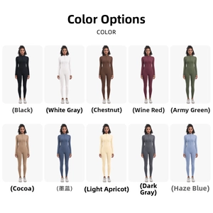 Guide détaillé de sélection de couleurs pour combinaisons de yoga extensibles à demi-zip