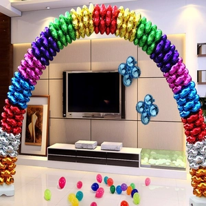 Colorful four-leaf clover foil balloon arch for party celebration and home decoration