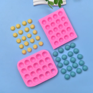 20-cavity small hemisphere and spiral silicone mold for chocolate and mousse desserts