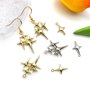 Sternförmige DIY-Schmuckanhänger in Gold und Silber für Ohrringe und Halsketten