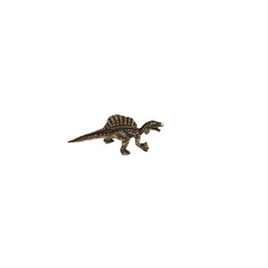 Detailed vintage brass Spinosaurus figurine for miniature landscape garden decor