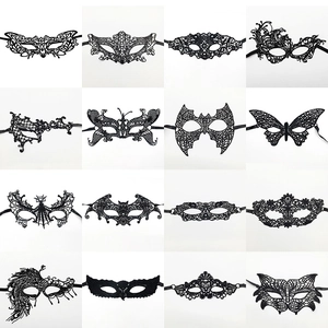 Sexy Black Lace Masquerade Mask Hollow Out Eye Mask For Women Halloween Party Carnival Costume Mysterious Gothic Styles