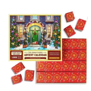 Christmas Advent Calendar Jigsaw Puzzle with 1008 pieces and 24 numbered boxes