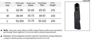Detailed size chart in CM for the backless镂空 maxi dress with size S to L measurements