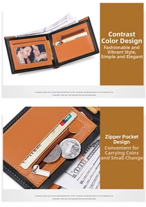 Macro detail of bifold carbon fiber wallet interior with orange lining and card slots