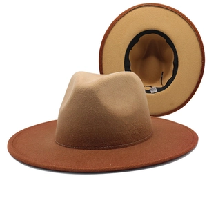Detail view showing adjustable drawstring and sweatband inside the wool felt jazz hat