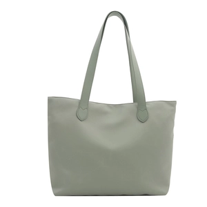 Minimalist large-capacity light green tote bag for women with sleek dual shoulder straps