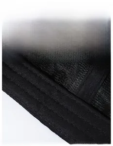 Detail of the breathable mesh fabric and wide moisture-wicking sweatband inside the cap