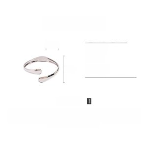 Detailed view of polished silver iron open bangle showing 15.5g weight and 6.5cm diameter