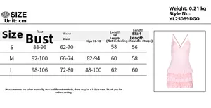 Detailed size chart showing measurements for the sexy deep V-neck backless jumpsuit