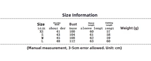 Detailed size chart for lace polo shirt including shoulder, bust, and sleeve measurements