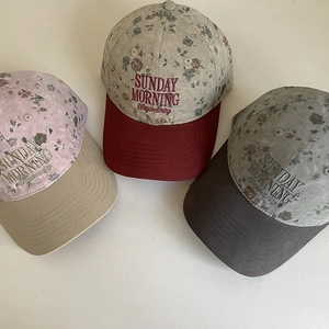 Casquette De Baseball En Coton À Imprimé Fleuri Rétro Broderie Chapeau De Soleil Respirant Réglable Sport Femmes