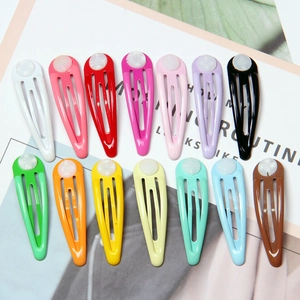 Candy-colored metal BB snap hair clips in multiple vibrant colors for DIY hair styling