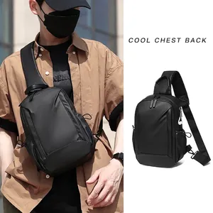 Men Chest Bag Waterproof Film Coated Crossbody Motorcycle Sling Shoulder Bag Large Capacity Anti Scratch Casual