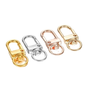 Polished alloy lobster swivel clasps in gold silver rose gold and light gold finishes
