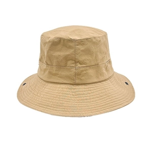 Cappello a secchiello kaki ad asciugatura rapida con tesa larga e protezione UV