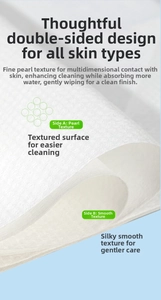 Close-up of dual-texture disposable towel with 3D pearl pattern and smooth surface