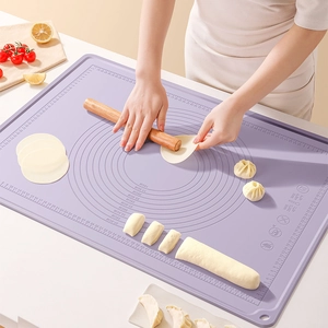 Non-Stick Platinum Silicone Kneading Mat With Scale Heat Resistant Anti-Bacterial Thickened Pastry Rolling Pad