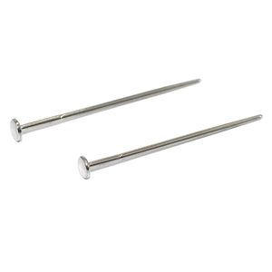 Close-up of 316L stainless steel body piercing guide needles with smooth silver finish