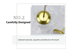 Detail view of the golden metal post and conical resin base for earring display stands