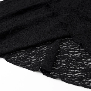 Jupe sirène sexy en dentelle noire avec ourlet irrégulier et coupe ajustée pour femme